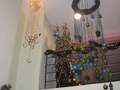 Carusel with glass balls. Hang from the ceiling