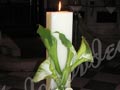 Solid square candles with green God kalles